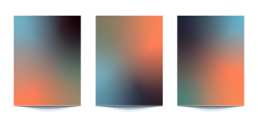 Naklejka premium set abstract multi color gradient backgrounds of vibrant colors with modern style colors. For covers, wallpapers, brands, social media and other mobile projects