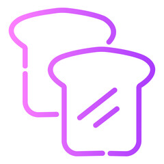 toast gradient icon