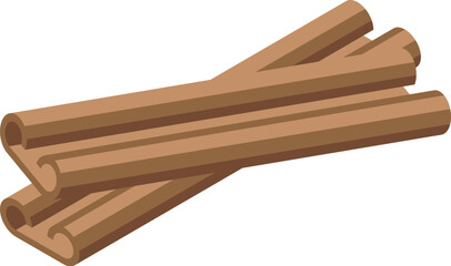 Cinnamon sticks forming a simple cross shape, lying on top of each other