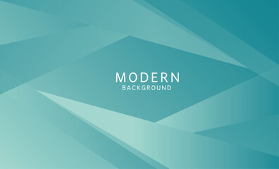 Modern soft sea green background with abstact geometric overlay layers and line