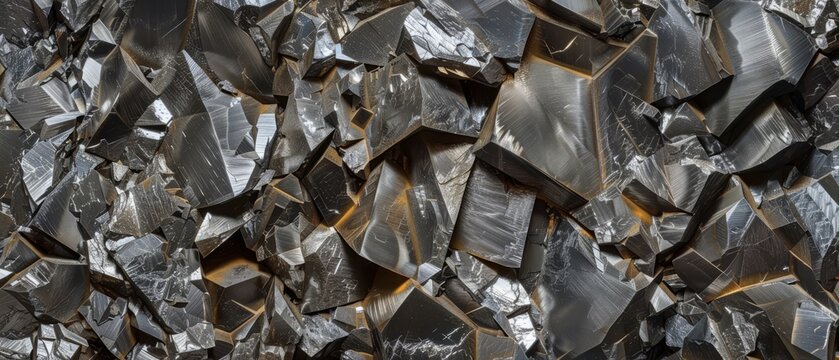 Panoramic close-up, high detail scan of beryllium material, Generative AI