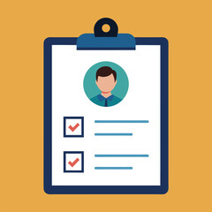 vector clipboard with checklist