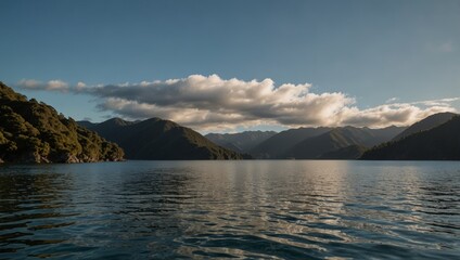 Fototapeta premium Experience the serene beauty of Momorangi Bay in Marlborough Sounds, South Island, New Zealand.