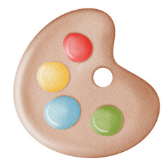 Watercolor paint palette.