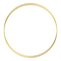 Gold circle frame.	