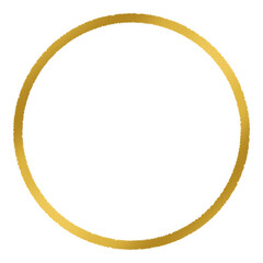 Gold circle frame.	