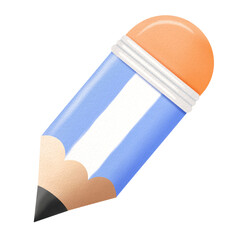 Blue pencil watercolor.	