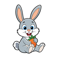 easter bunny with a carrot