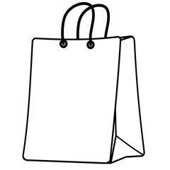 Black doodle Recycled Shopping Bag.	