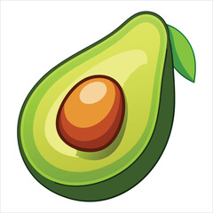 illustration of an avocado