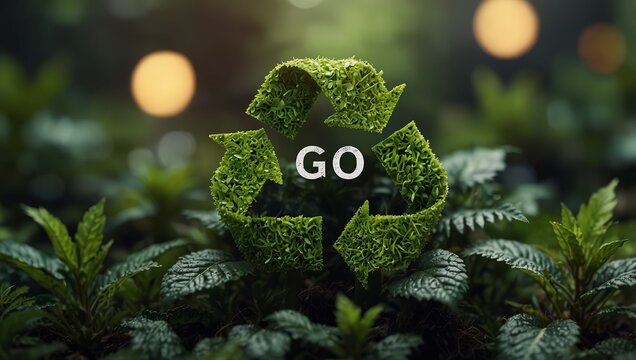 go green message - ecology and marketing.