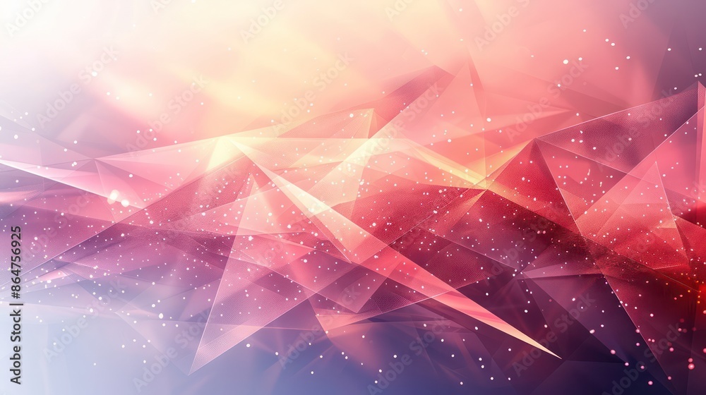 Poster a colorful abstract design with a pink background and white dots