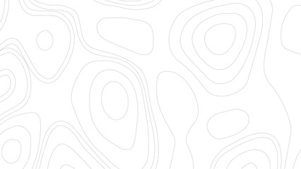 Topographic map top view lines. Vector graphic design. Horizontal banner. Vector illustration.