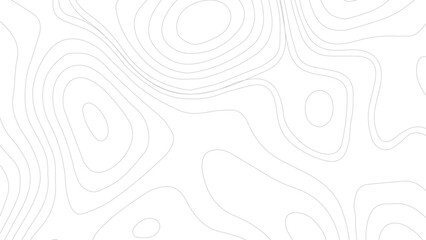 Topographic line map patterns. Black Contour and texture geographic cartography terrain isolated on white drop. Horizontal banner. Vector illustration.