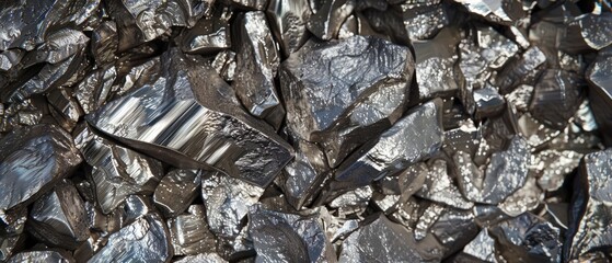 Panoramic close-up, high detail scan of nickel material, Generative AI