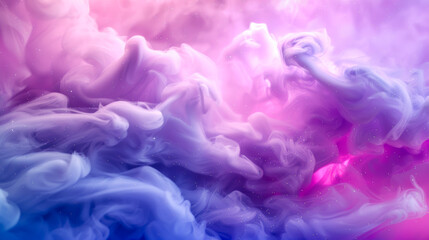 Obraz premium Watercolor illustration of a swirling nebula with opalescent silvers and glowing pinks, bright simple watercolour background 