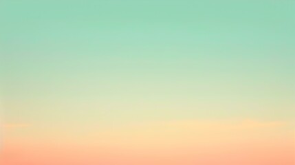 Obraz premium Gradient light mint to apricot abstract banner