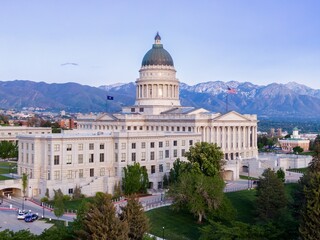 Utah State Capitol on Capitol Hill, Salt Lake City, Utah, United States of America.