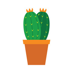 Cactus Home plant icon illustration
