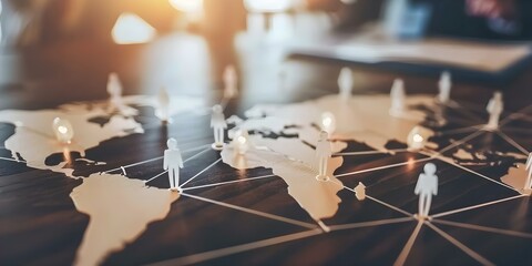 Analyzing global business structure networking customer connection HR recruitment and outsourcing. Concept Global Business Structure, Networking Strategies, Customer Connection, HR Recruitment