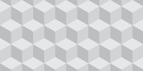 Minimal abstract  white and gray background from cubes victor art. Geometric tiles and mosaic creative stylish seamless pattern block cube background. minimal hexagon Cubes mosaic shape vector design