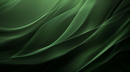 Obraz premium Abstract green background with flowing lines. Minimalist design perfect for website or presentation.