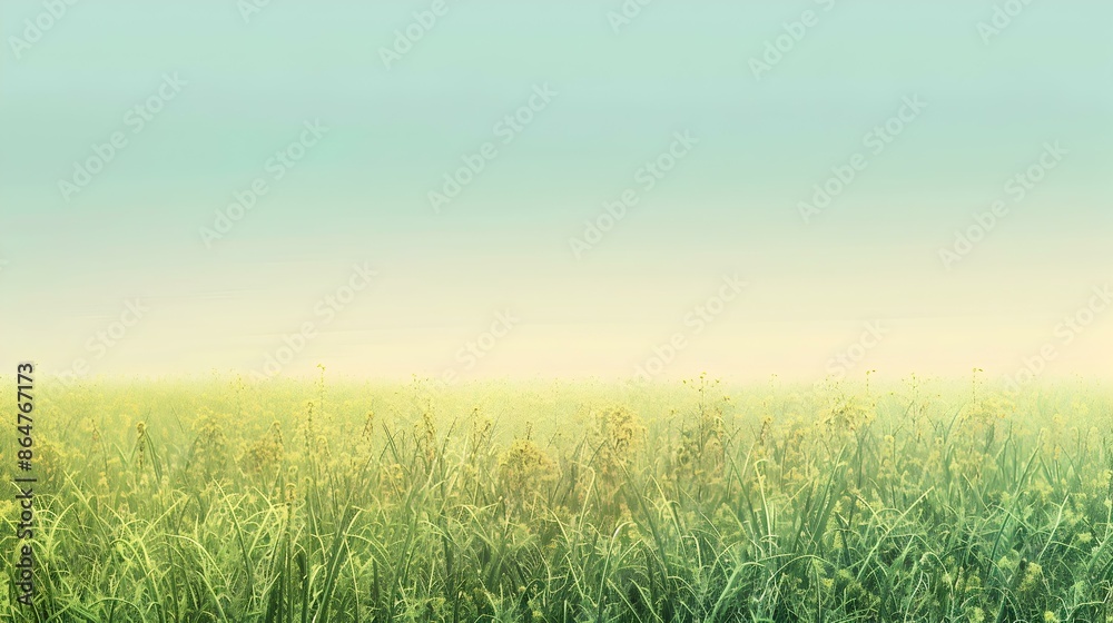 Canvas Prints green field and sunset