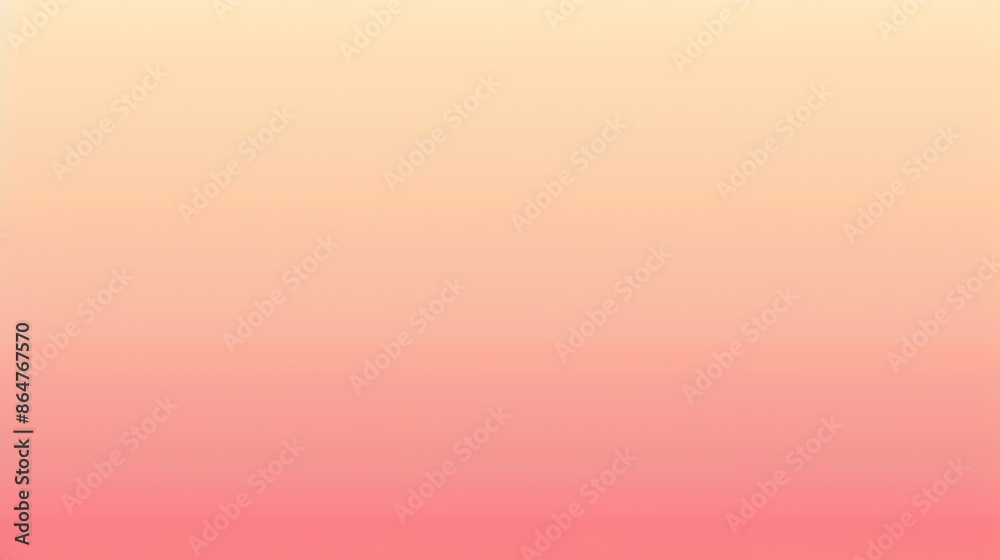 Wall mural gradient light coral to golden banner