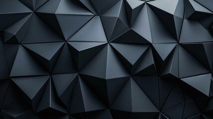 Obraz premium Geometric Triangle Abstract Design on Black Background