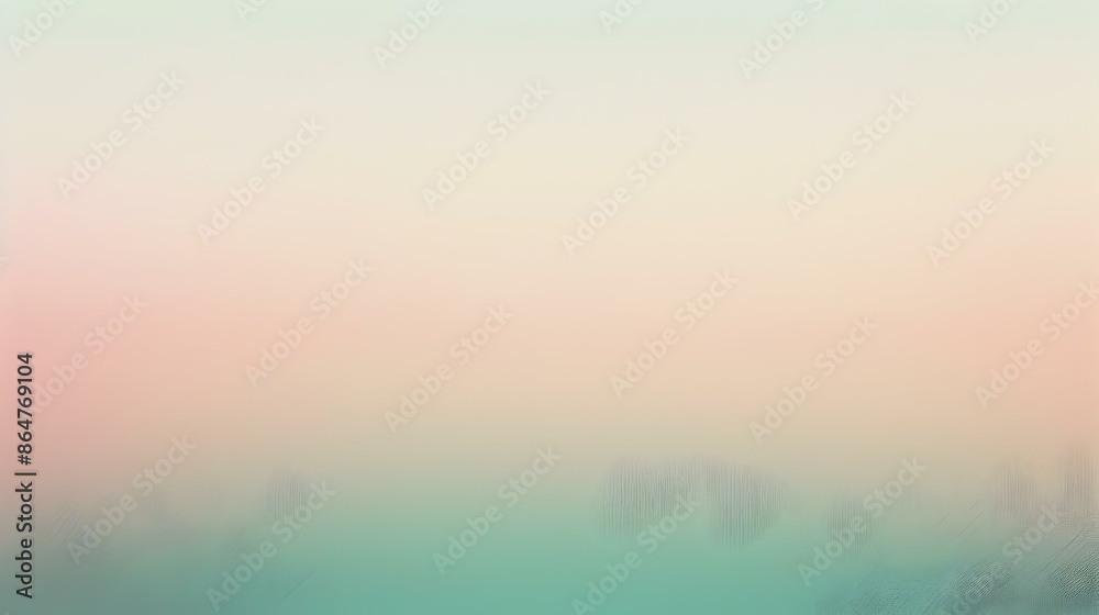 Poster gradient light mint cream to rosy abstract effect