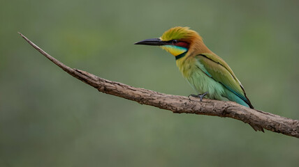 Obraz premium Rainbow Bee Eater, closeup photo 