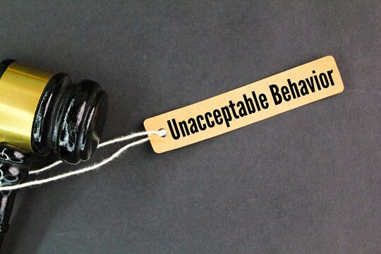 hammer the judge and tag the paper with the word unacceptable behavior. the concept of student discipline