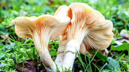 closeup beautiful of mushroom