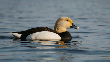 Fototapeta premium The King Eider bird looks like a duck