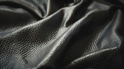 Naklejka premium Black leather pattern. Top view.