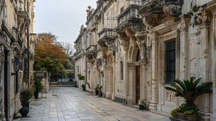 Fototapeta premium Old Town with Cobblestone Streets