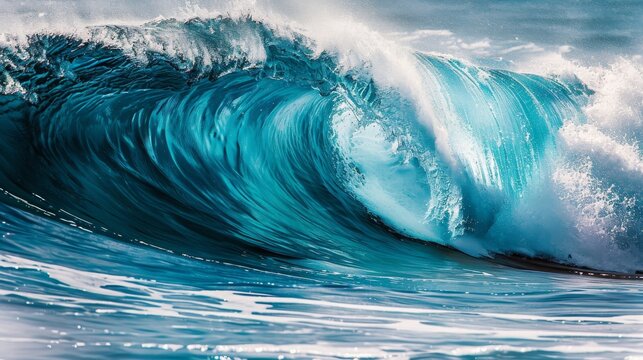 crashing huge waves in the ocean