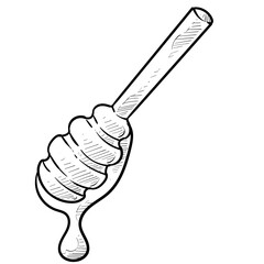 honey handdrawn illustration