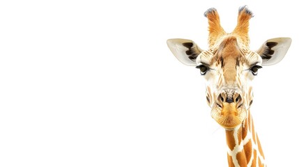 Obraz premium Fun giraffe on white background. 