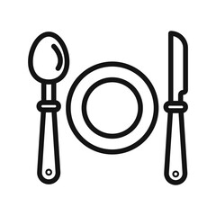 Elegant Restaurant Icon for Fine Dining Reservations and Culinary Arts