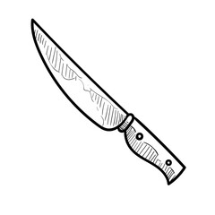 knife handdrawn illustration
