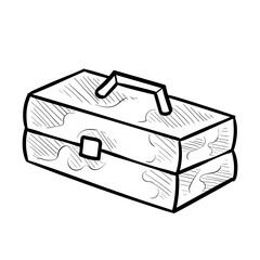 tool box handdrawn illustration