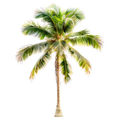 tree of coconut isolated on white background