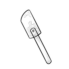 baking spatula handdrawn illustration