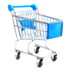 empty cart isolated on white solid background