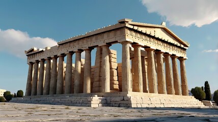 Obraz premium Ancient Greek Parthenon A Modern Complex