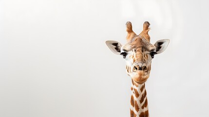 Fun giraffe on white background. 