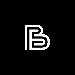 Abstract letter BB logo. This logo icon incorporate with abstract shape in the creative way. It look like letter B and B.
