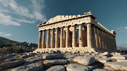 Obraz premium Ancient Greek Parthenon A Modern Complex