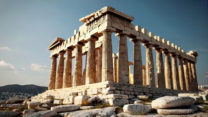 Obraz premium Ancient Greek Parthenon A Modern Complex